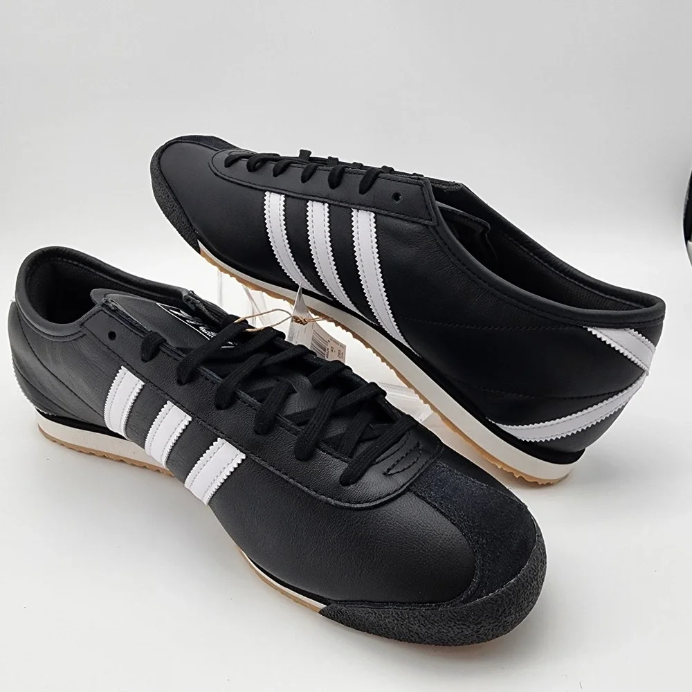 Adidas Italia 70s Sneakers Mens 11.5 Black White Gum Leather Low Top Retro